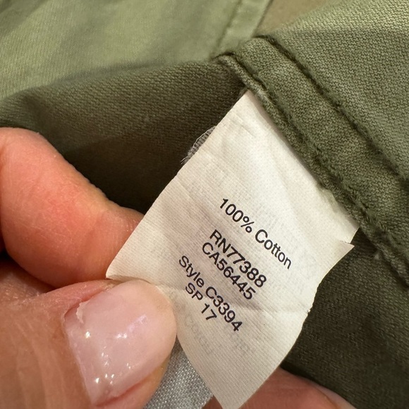 Madewell Fleet Utility Button Up Jacket Desert Olive Green Size M. Boho H - Picture 4 of 8